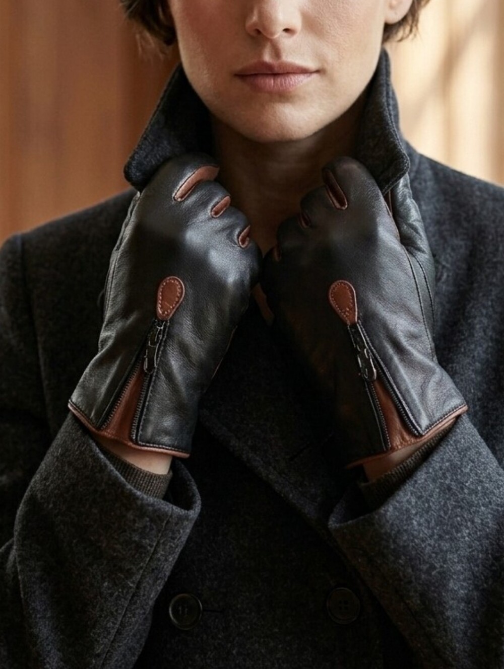 ✨ PRISTINE Pécs Hungarian Leather Gloves - 100% Wool Lined ✨
